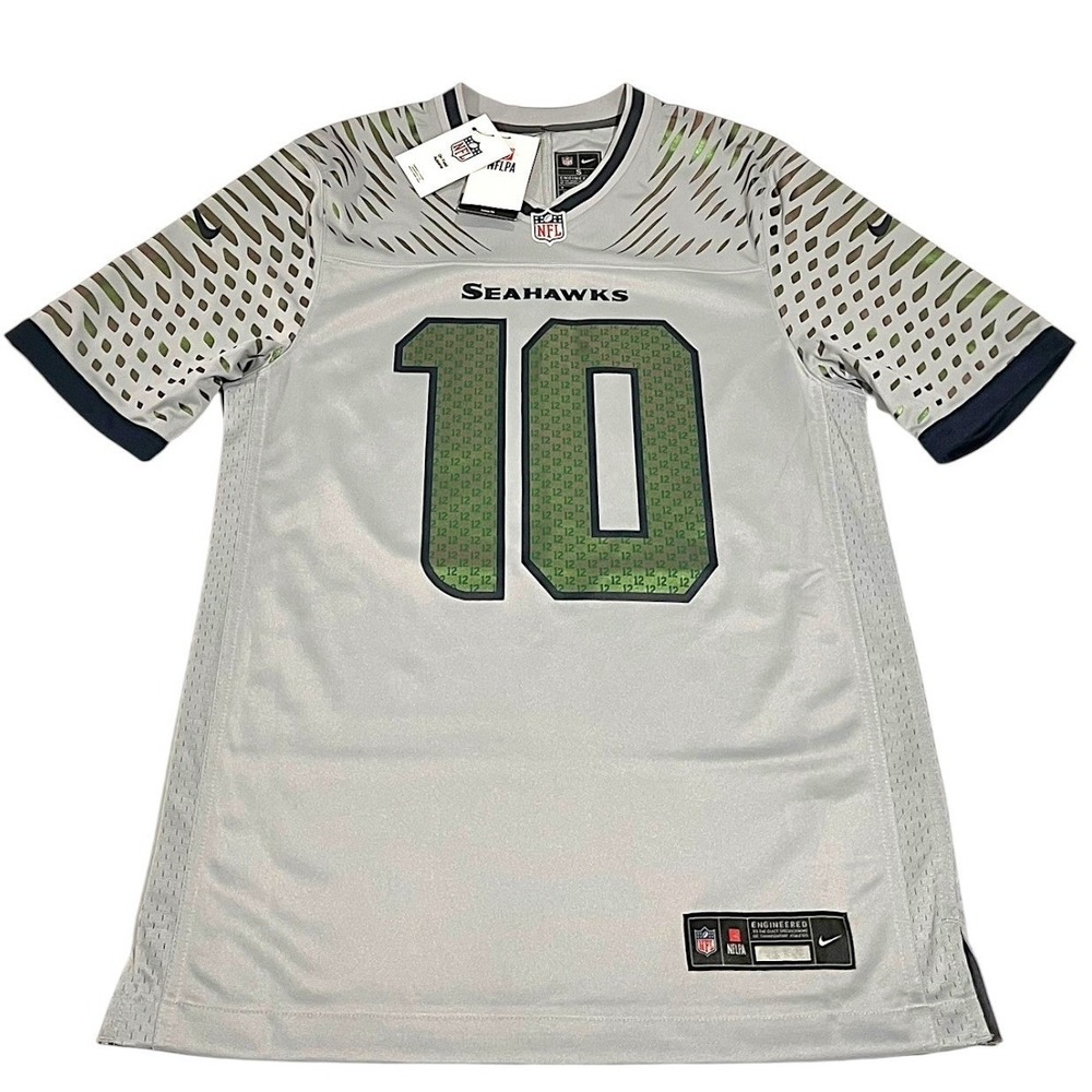 NWT Nike Cooper Kupp Seahawks Rivalries Game Jersey Silver Neon S‎